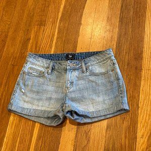 Gap Blue 5-Pocket Distressed Cuffed Shorts Size 4